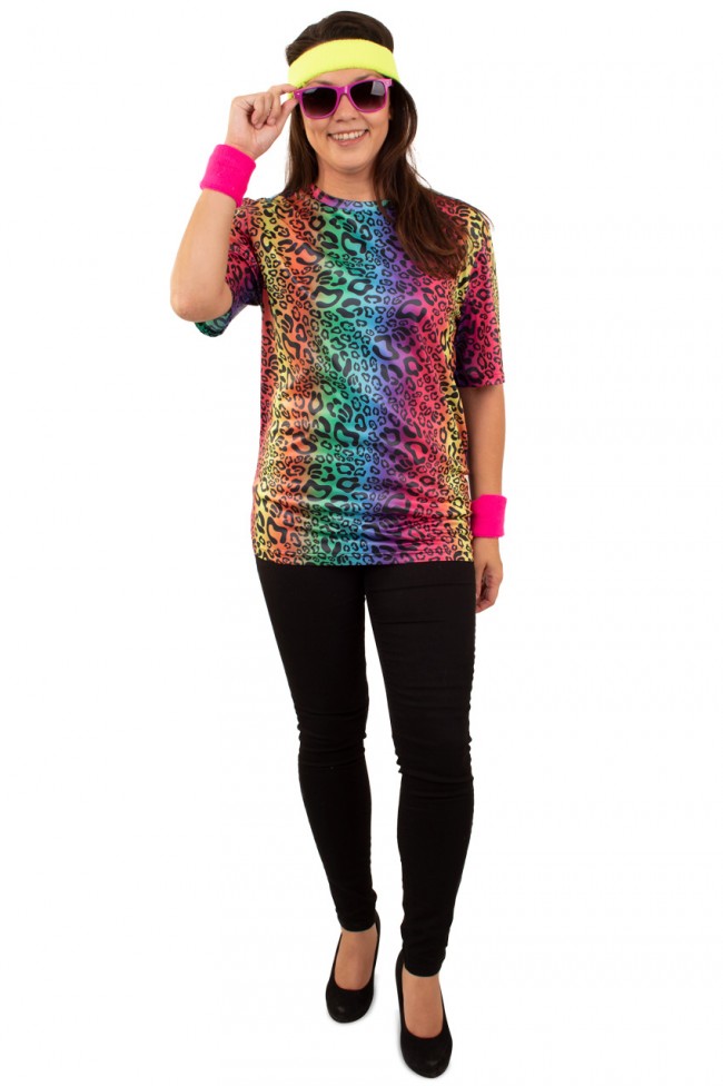 verkoop - attributen - Kamping Kitsch-Foute Party - Tshirt panter neon vrouw